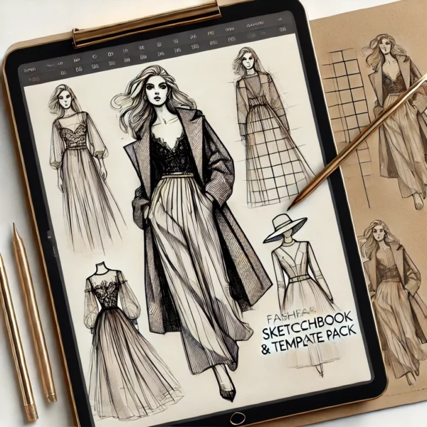 Fashion Sketchbook & Template Pack